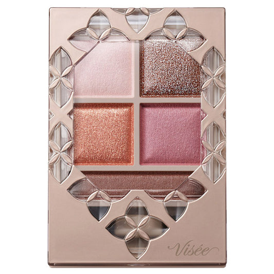 VISEE Vise Riche Panorama Design Eye Palette, BR-3 Pink Brown, 5.5g, Fragrance-free