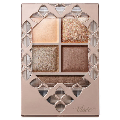 VISEE Vise Riche Panorama Design Eye Palette, BR-1 Beige Brown, 5.5g, Fragrance-free