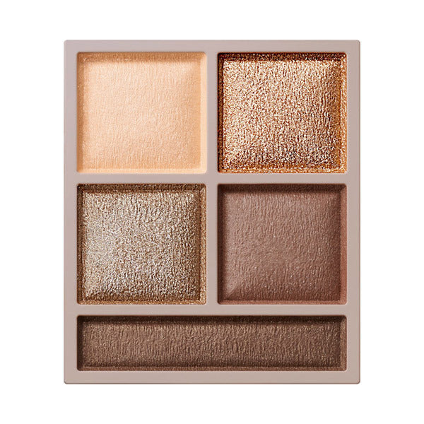 VISEE Vise Riche Panorama Design Eye Palette, BR-1 Beige Brown, 5.5g, Fragrance-free