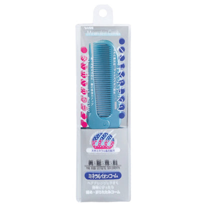 Bihat Senka Mineral Ion Thin Folding Comb, Blue