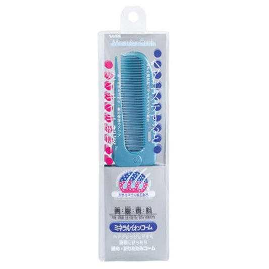 Bihat Senka Mineral Ion Thin Folding Comb, Blue