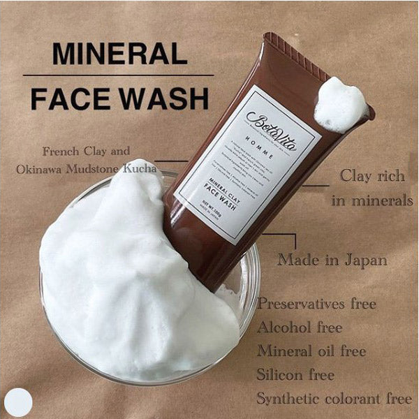 BotaVita HOMME MINERAL CLAY FACE WASH, 100g