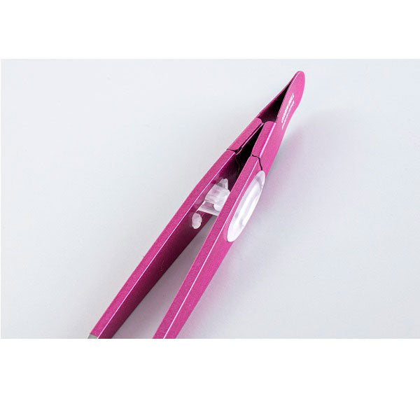GT-235 Amazing Tweezers, Angled Tips, Shiny Pink