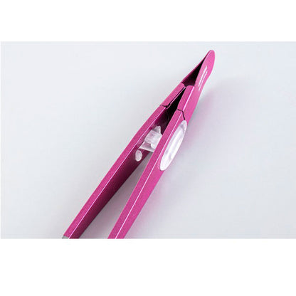 GT-235 Amazing Tweezers, Angled Tips, Shiny Pink