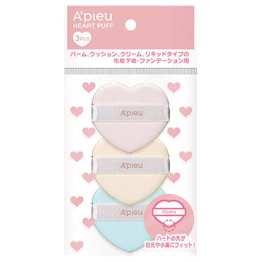 A’pieu Heart Puff (3 pieces), 3 pieces