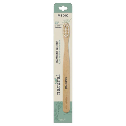 PIAVE Natural Eco Castor Bean Toothbrush (Medium)