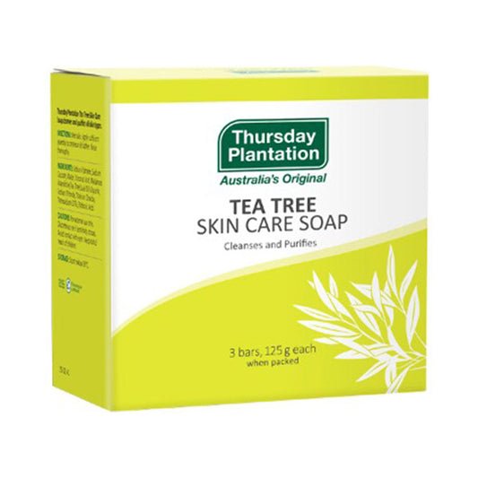 Thursday Plantation Tea Tree Skincare Soap, 125g x 3