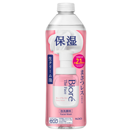 Biore The Face Foaming Facial Wash Deep Moist Refill, 340ml