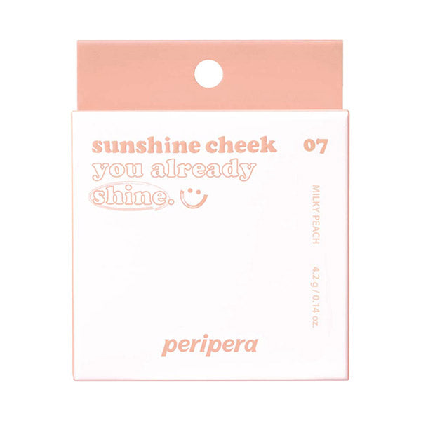 PERIPERA Brushed Sunshine Cheek, 07 Milky Peach Yogurt Munching