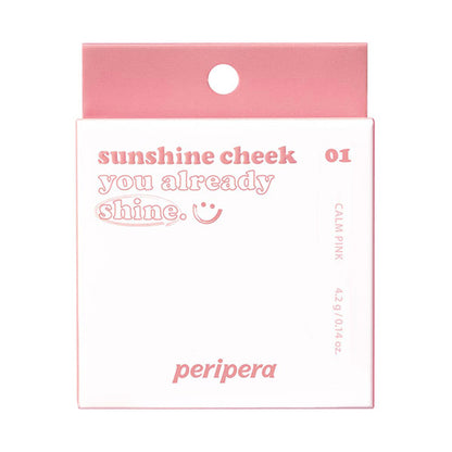 PERIPERA Brushed Sunshine Cheek, 01 Calm Pink Stay-at-home time