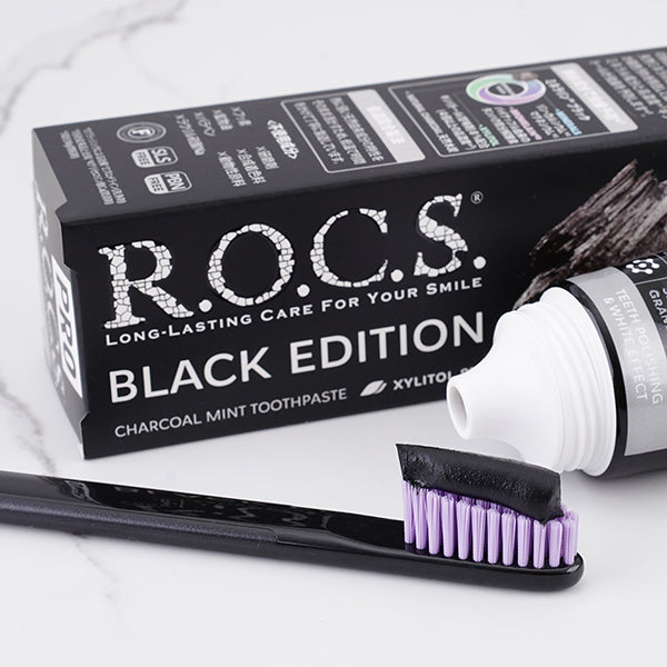 R.O.C.S. PRO Black Edition Toothpaste (Charcoal Mint), 94g