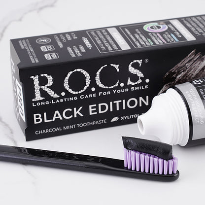 R.O.C.S. PRO Black Edition Toothpaste (Charcoal Mint), 94g