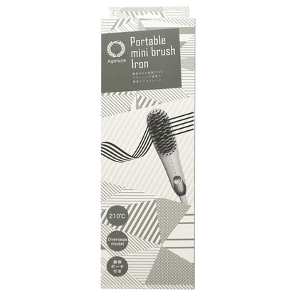 Agetsuya Portable Mini Brush Iron, White