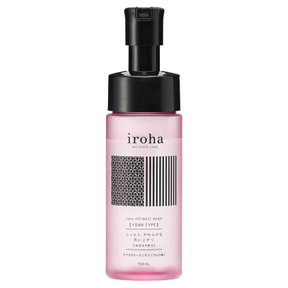 iroha INTIMATE WASH [FOAM TYPE] Damask Rose and Geranium Scent, 150ml