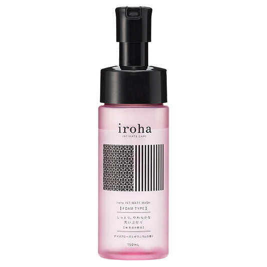 iroha INTIMATE WASH [FOAM TYPE] Damask Rose and Geranium Scent, 150ml