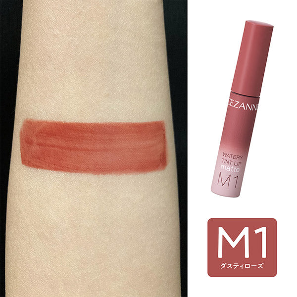CEZANNE Watery Tint Lip Matte, M1 Dusty Rose