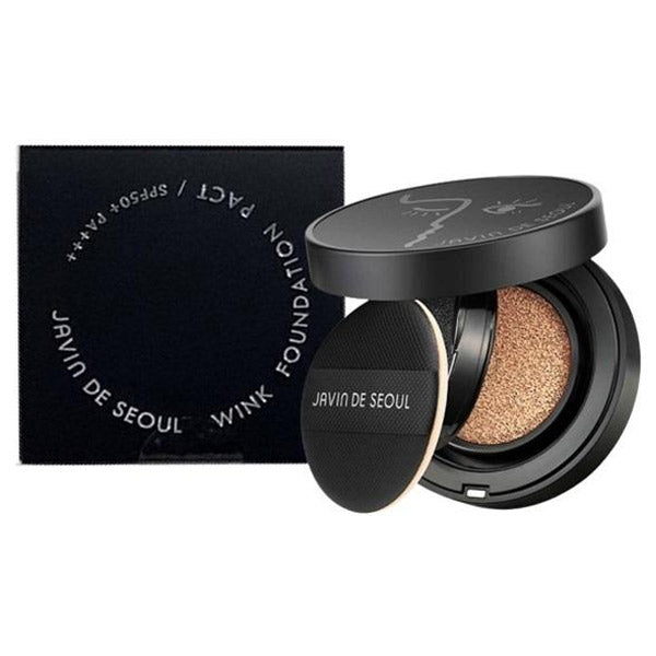 Wink Foundation Pact, SPF50+, PA+++, Foundation, 21 COVER IVORY, 15g, Semi-matte