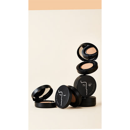 Wink Foundation Pact, SPF50+, PA+++, Foundation, 21 COVER IVORY, 15g, Semi-matte