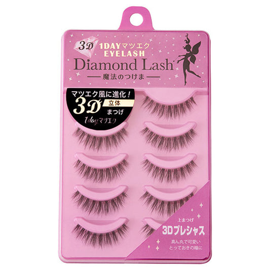 Diamond Lash 3D 1DAY Eyelash Extensions EYELASH, 3D Precious, 5 pairs