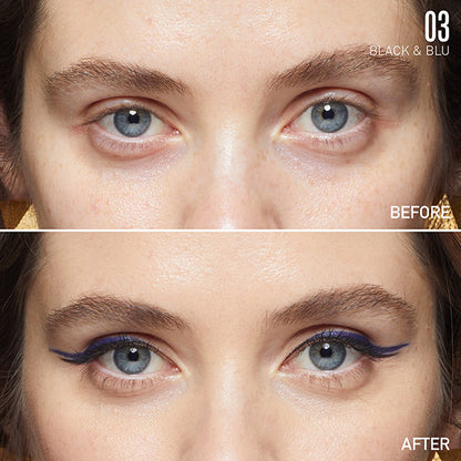 VALENTINO BEAUTY Twin Liner, 03 Black & Navy, Liquid 0.5ml+Pencil 0.1g