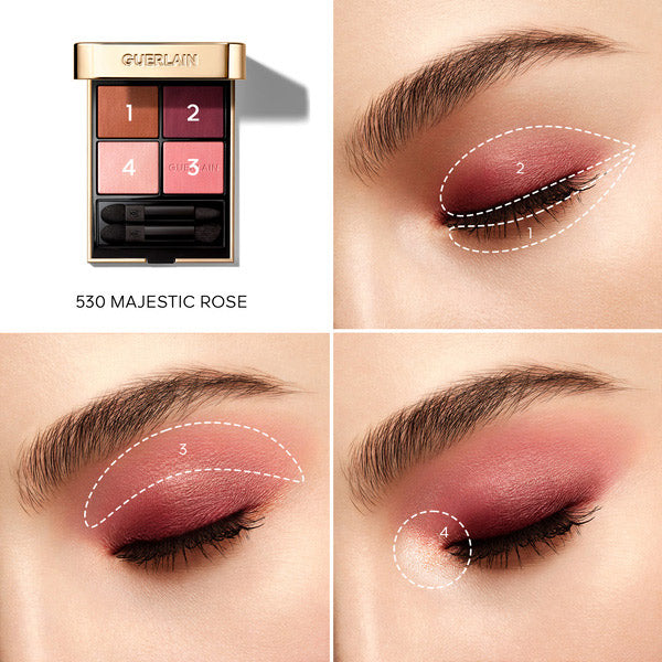 GUERLAIN Ombre Ge, NO.530 MAJESTIC ROSE, 1.5gx4