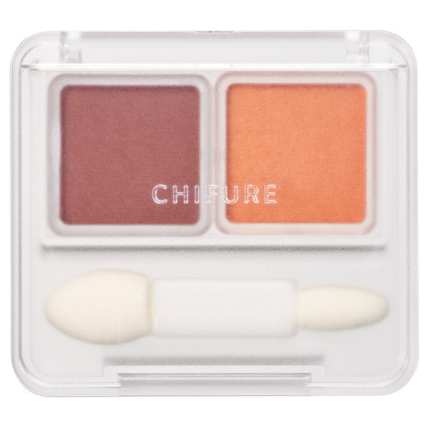 Chifure Twin Color Eyeshadow, 42 Orange, Fragrance-Free