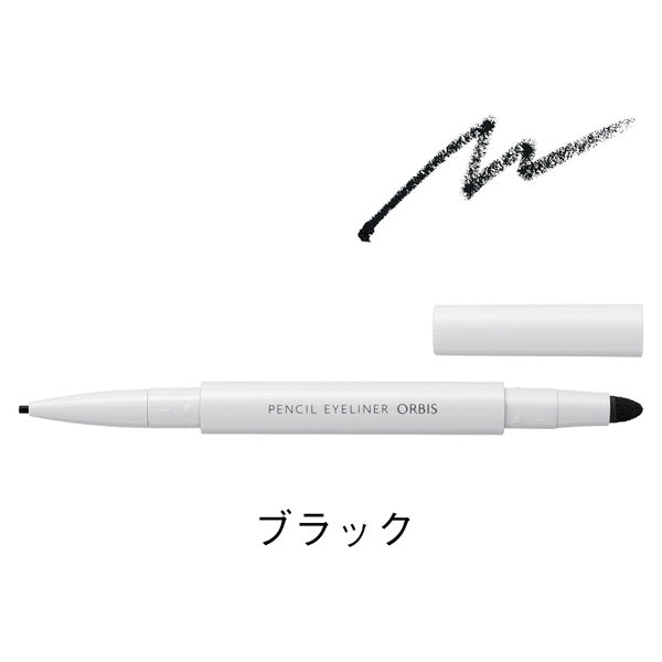 ORBIS Pencil eyeliner with holder, Black, 0.07g, Fragrance-free