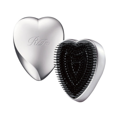 ReFa Heart Brush, Silver, Approx. 73 x 91 x 53 mm (with cover attached)
