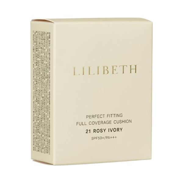 LILIBETH Perfect Fitting Full Coverage Cushion Foundation Refill (21 Rosy Ivory), 13g
