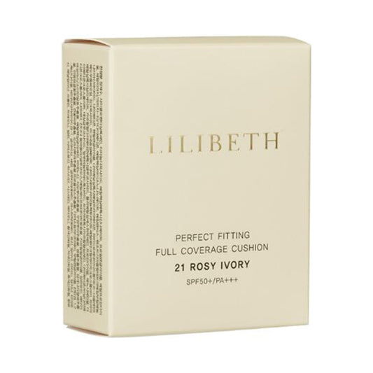 LILIBETH Perfect Fitting Full Coverage Cushion Foundation Refill (21 Rosy Ivory), 13g