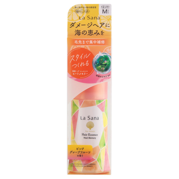 La Sana Seaweed Hair Essence Heat Memory Pink Grapefruit Scent, 75ml, Pink Grapefruit