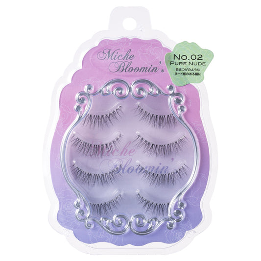 Mish Bloomin' Mish Bloomin Eyelash Regular Line, No.02 Pure Nude, 4 pairs