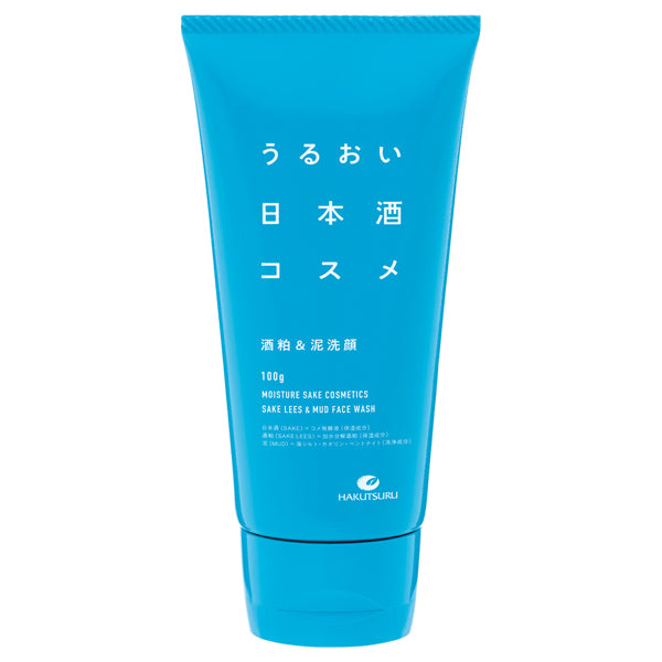 Hakutsuru Uruoi Sake Cosmetics Sake Kasu & Mud Facial Wash, 100g