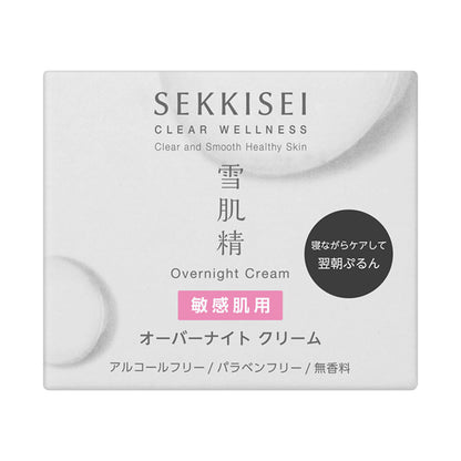 Sekkisei Clear Wellness Overnight Cream, 40g, Fragrance-free