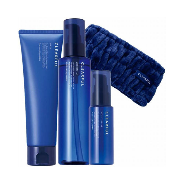 ORBIS Clearful 3 Step Set M with hair band, Fragrance-free