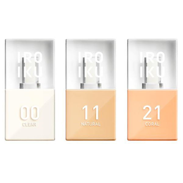 IROIKU Skin Tune-up Serum (Clear & Natural & Coral), 18ml x 3
