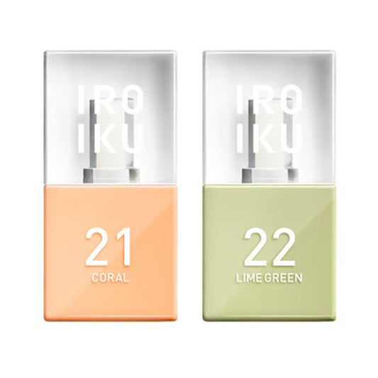 IROIKU Skin Tune-up Serum (Coral & Lime Green), 18ml x 2