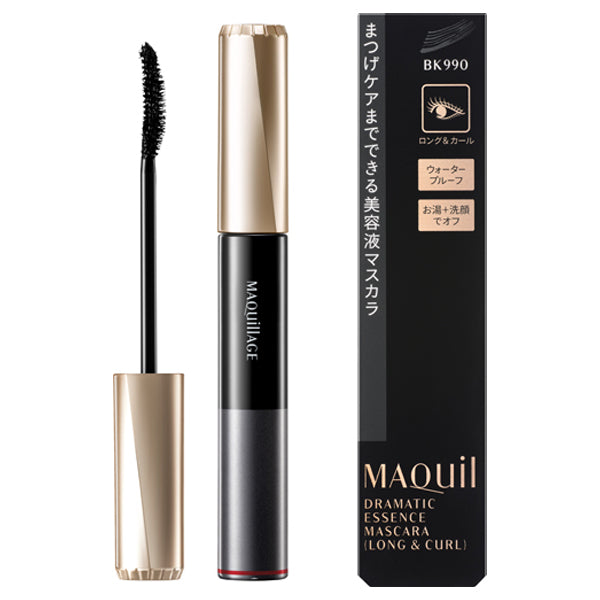 MAQuillAGE Dramatic Essence Mascara (Long & Curl), BK990, 7g, Fragrance-free