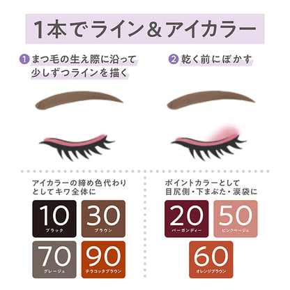 CEZANNE Gel Eyeliner, 90 Terracotta Brown, 0.1g