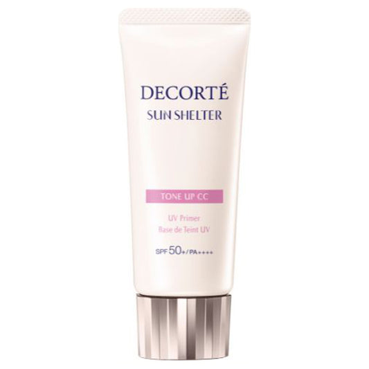 COSME DECORTE Sun Shelter Multi-Protection Tone-Up CC SPF50 (10 Lavender Rose), 35g