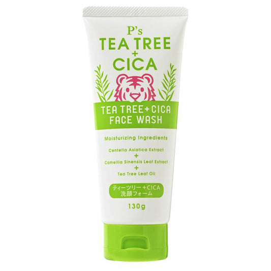 P’s Tea Tree + CICA Facial Cleansing Foam, 130g