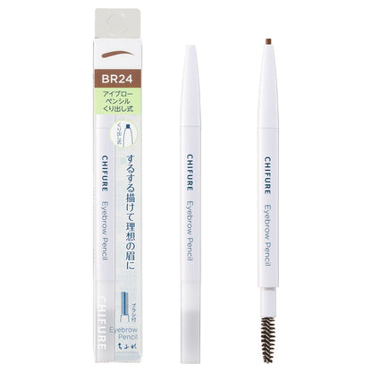 Chifure Eyebrow pencil, retractable type, 24 Mocha Brown, w18×h124×d13(mm), Fragrance-free