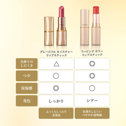 Ayaka Graceful Moisture Lipstick, 257 Rose, Fragrance-free