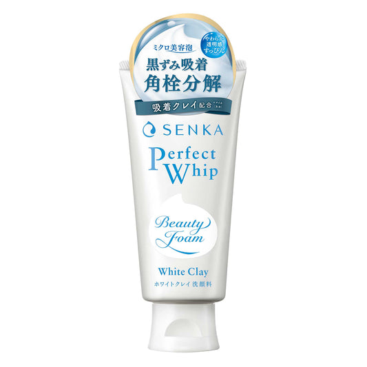 SENKA “Hada Senka” Perfect Whip White Clay (Clear Floral), 120g
