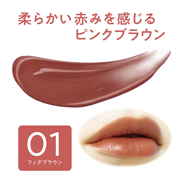 CEZANNE Lip Color Shield, 01 Fig Brown, 3.7g