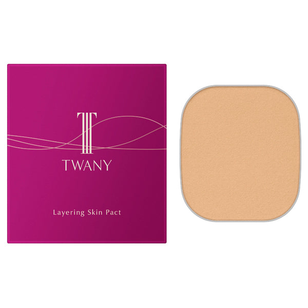 TWANY Layering Skin Pact, Refill, Soft Ochre-C, 8.5g (Refill)