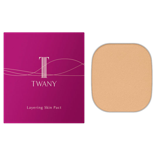 TWANY Layering Skin Pact, Refill, Soft Ochre-C, 8.5g (Refill)