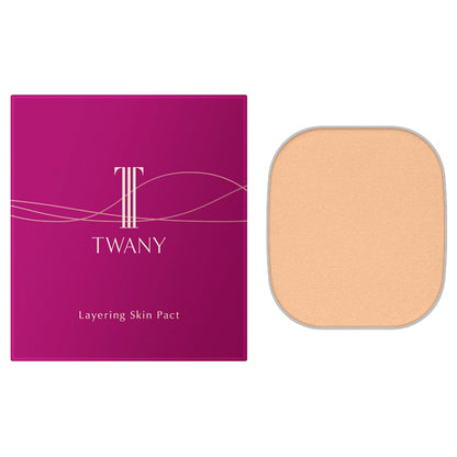 TWANY Layering Skin Pact, Refill, Pink Ochre-B, 8.5g (Refill)