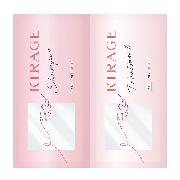 KIRAGE Rich Moist Shampoo & Rich Moist Hair Treatment Trial Set, 10ml + 10ml (Lily of the Valley & Freesia)