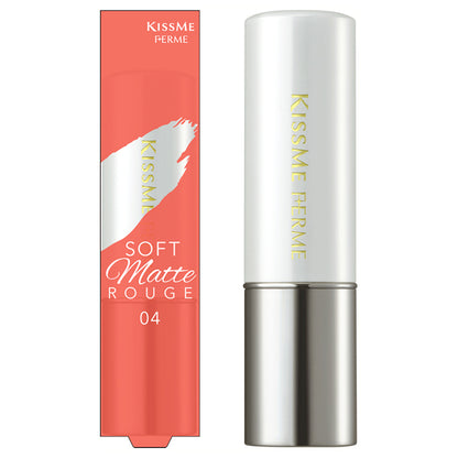 KISSME FERME Soft Matte Rouge, 04 Healthy Coral, 3.8g